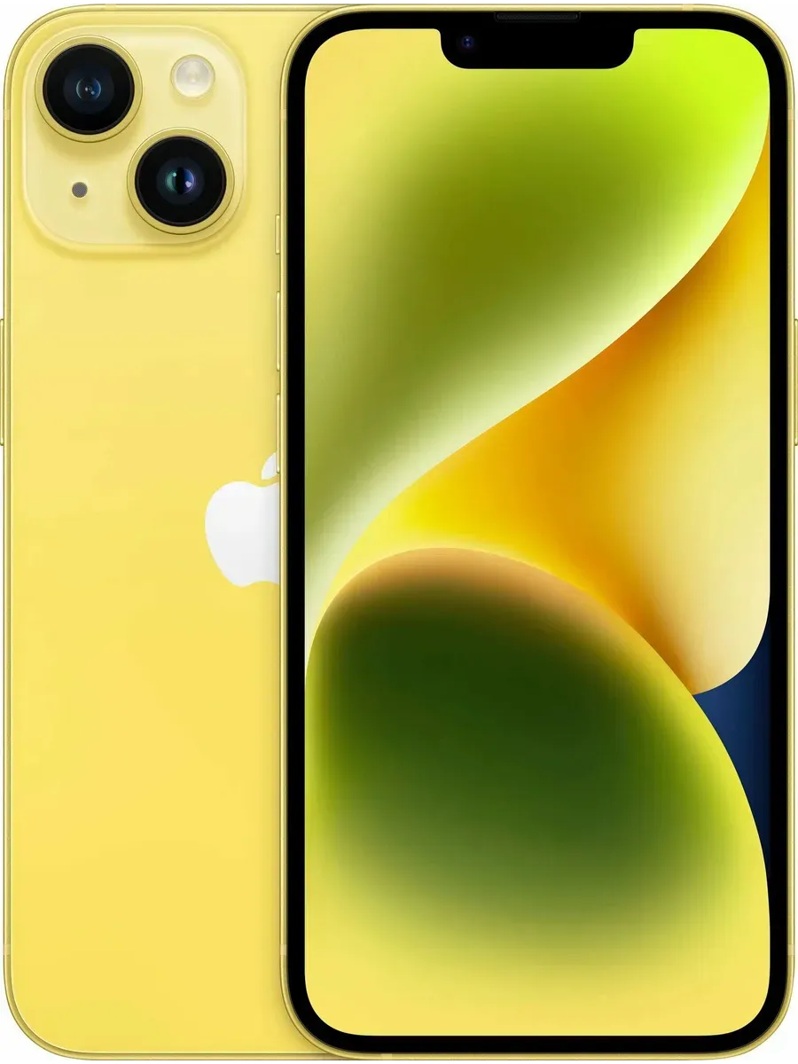 Смартфон iPhone 14 128GB,nano SIM + eSIM, Yellow