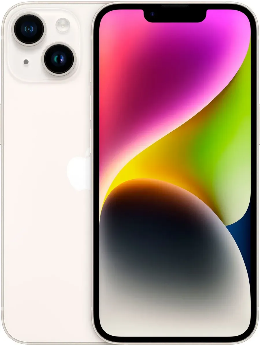 Смартфон iPhone 14 128GB,nano SIM + eSIM, Starlight