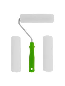 СИБРТЕХ Малярный валик Поролон с ручкой и 2 шубки 80452
