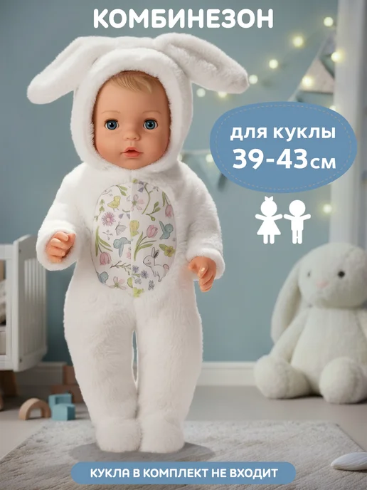 BESTLIKE Одежда для кукол до 43 см, белый, 1 шт