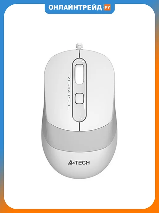 A4TECH Мышь FM10 USB White, Grey, белый