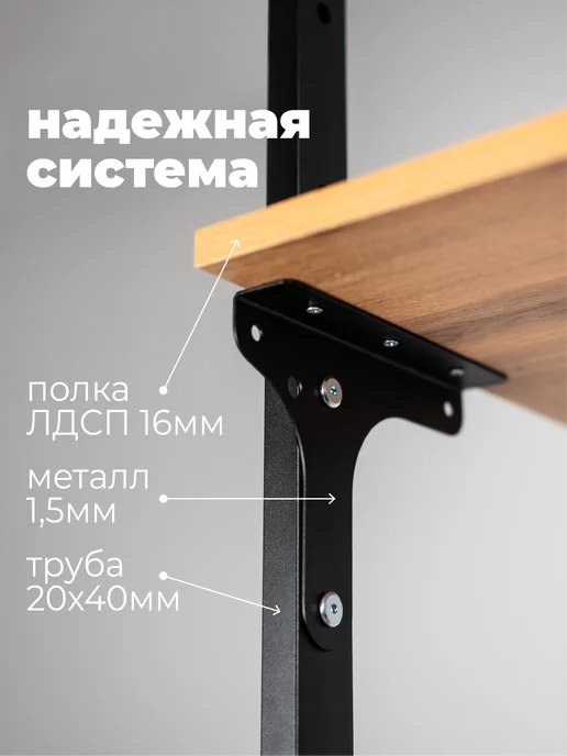 В175 Гардеробная система Vista 1-900В Вотан Черная, черный, фото 5