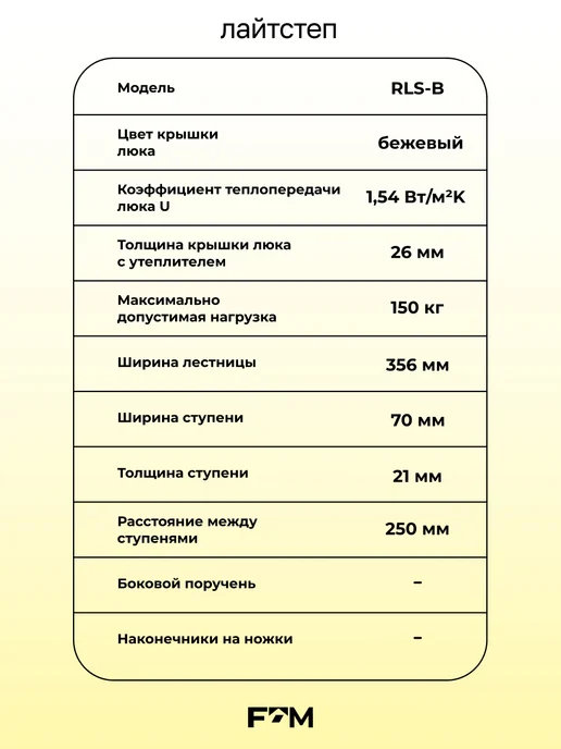 Litestep Чердачная лестница с люком утепленная RLS-B 60х120х280, вариант, фото 5