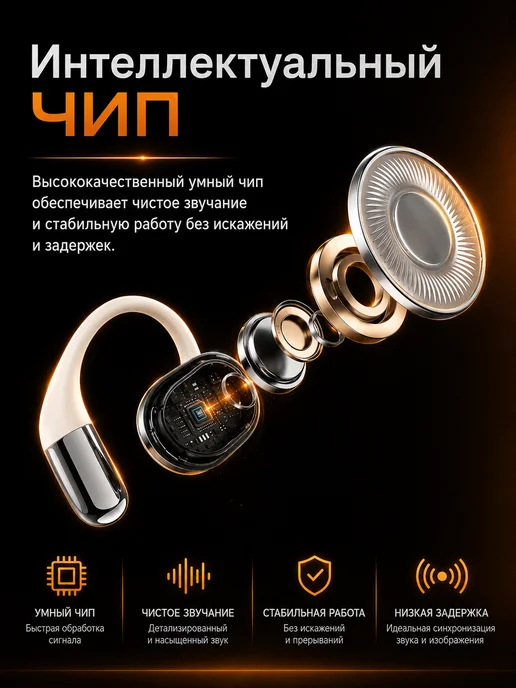 BUDNEX Беспроводные наушники AI перевод Bluetooth 5.4, белый, фото 8