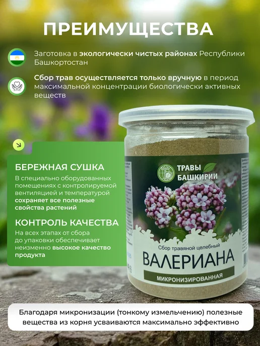 ТРАВЫ БАШКИРИИ Валериана от стресса, вариант, фото 2