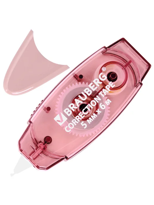 Brauberg Корректирующая лента PASTEL 5 мм х 6 м ВЫГОДНАЯ УПАКОВКА 3 ш, 6 м, фото 5