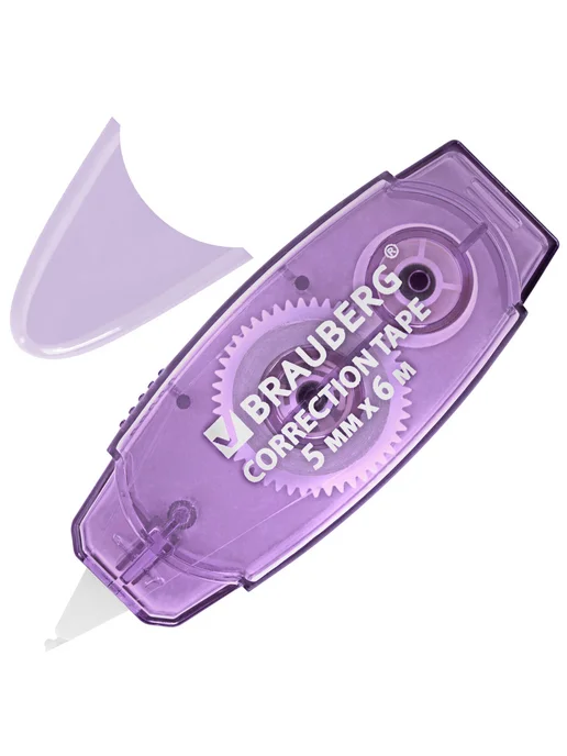 Brauberg Корректирующая лента PASTEL 5 мм х 6 м ВЫГОДНАЯ УПАКОВКА 3 ш, 6 м, фото 6