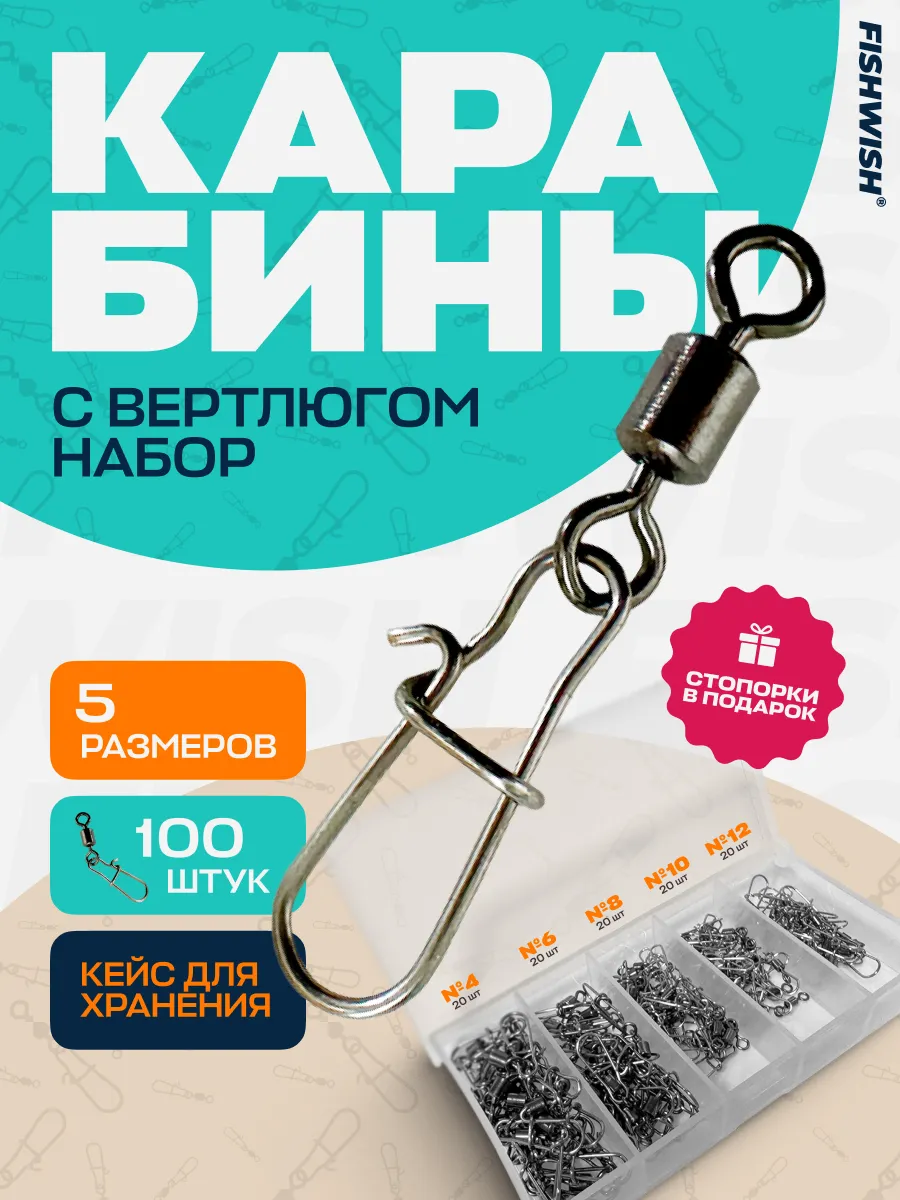 Карабин для рыбалки с вертлюгом