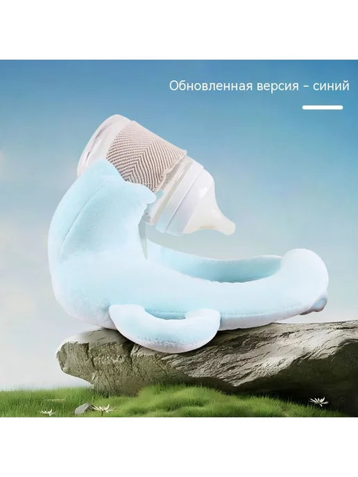 Подушка Бежевый, синий