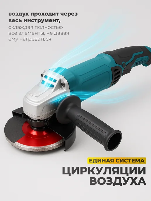Abika Tools Болгарка электрическая 125мм с регулировкой оборотов, синий, фото 5
