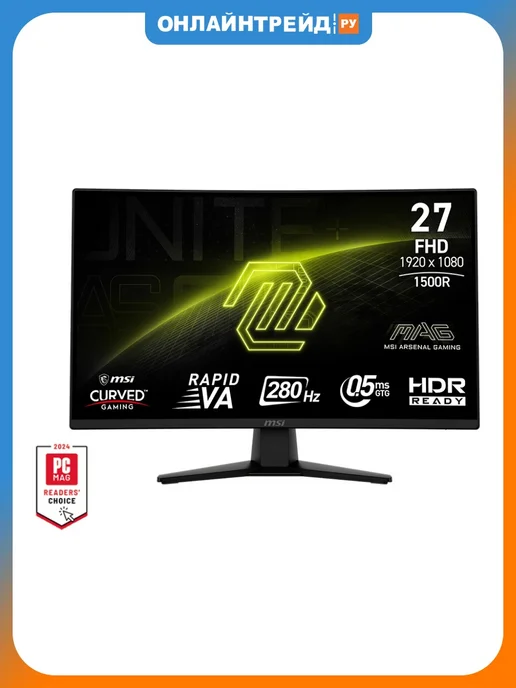 MSI Монитор игровой 27" MAG 274CXF 280 Гц, черный