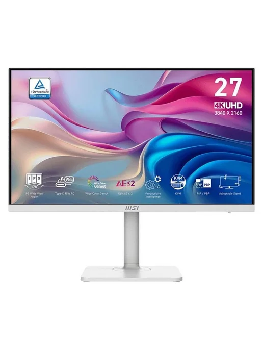 MSI 27" Монитор MD272UPHW, IPS, 3840x2160, 60Гц (9S6-3PB19H-403), белый, фото 2