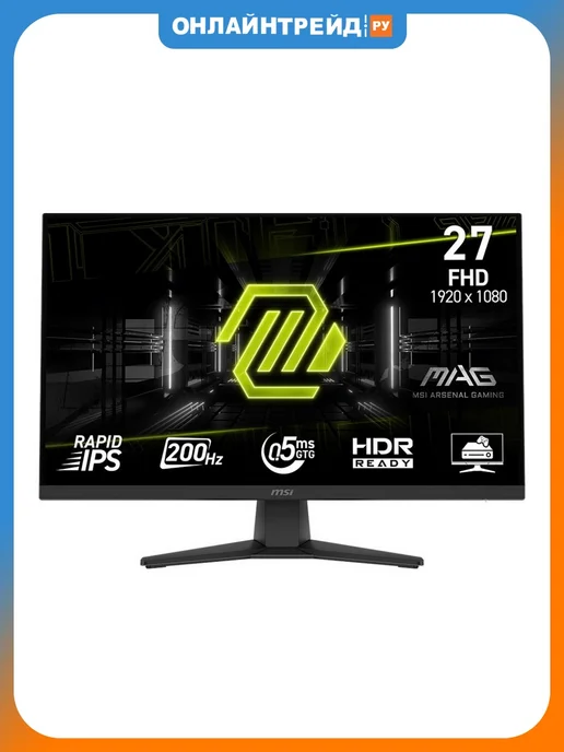 MSI 27" Монитор 272F, IPS, 1920x1080, 200Гц (9S6-3CE51T-007), черный