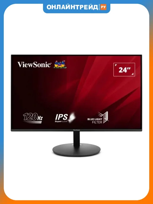 Viewsonic Монитор 23.8" VA24E1-H черный, черный