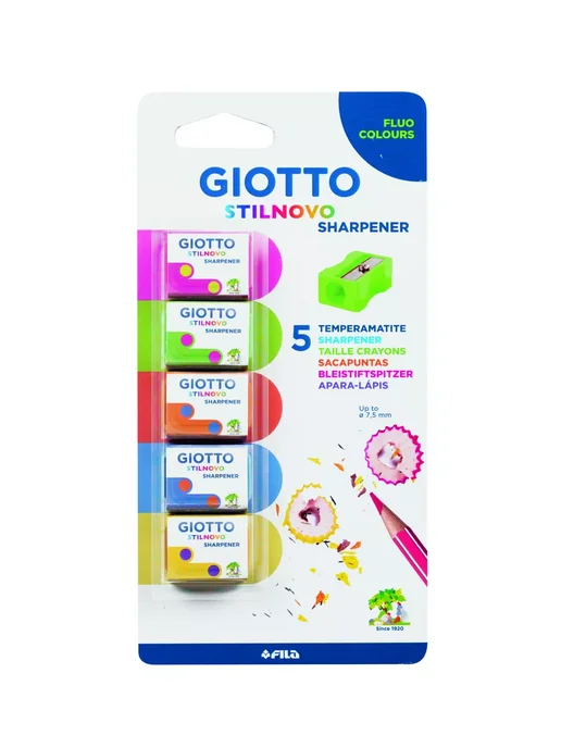 GIOTTO STILNOVO точилки для карандашей, набор 5 штук, F24200, голубой, фото 4