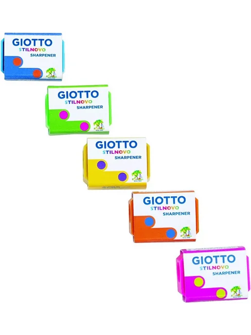 GIOTTO STILNOVO точилки для карандашей, набор 5 штук, F24200, голубой, фото 5