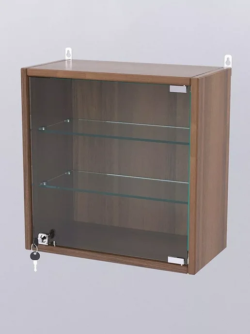 WESTCOM.RU Витрина настенная "МИНИ" 40*40*20,Орех, 40x40, фото 5