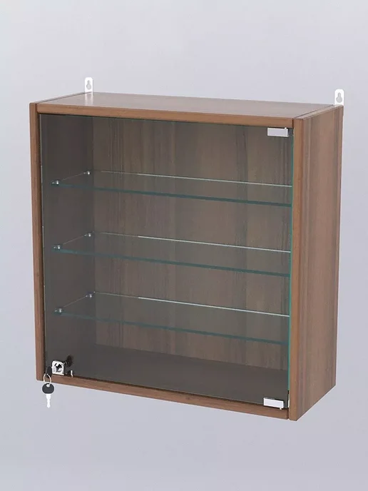 WESTCOM.RU Витрина настенная "МИНИ" 40*40*20,Орех, коричневый, орех, фото 5