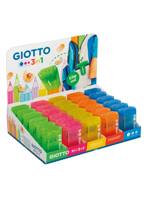 GIOTTO 3 в 1 точилка для любых карандашей до 11 мм, F232100, голубой, фото 3