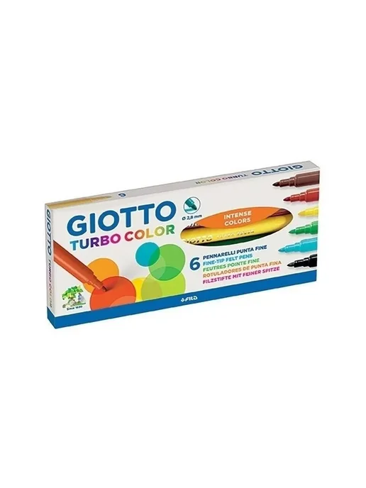 GIOTTO TURBO COLOR фломастеры для рисования, набор 6 цветов F415000, 6 цв., фото 7