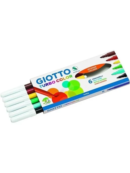GIOTTO TURBO COLOR фломастеры для рисования, набор 6 цветов F415000, 6 цв., фото 8