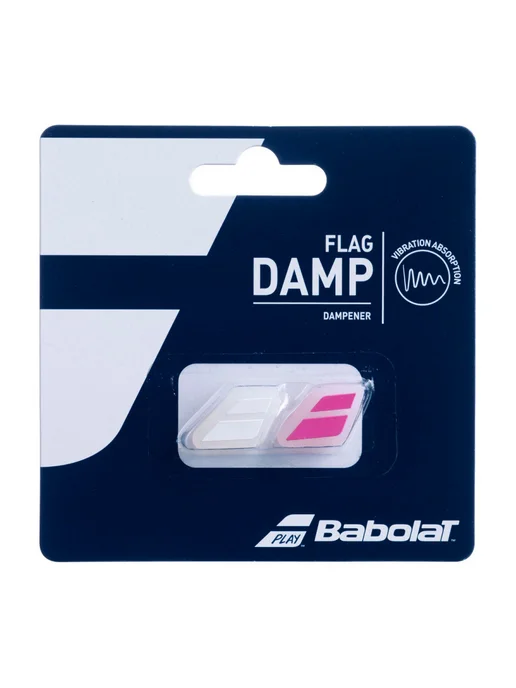 BABOLAT Виброгаситель для ракетки Flag Damp 2шт, белый розовый, 2 шт, фото 2