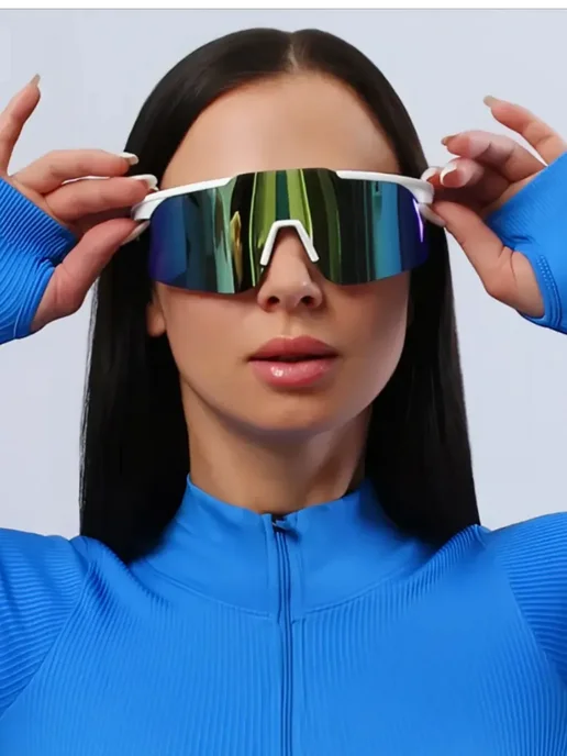 Очки спортивные, белый