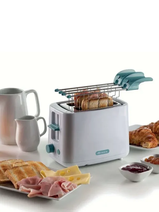 ARIETE Тостер для хлеба Breakfast Line 2 ломтика, с поддоном, белый, фото 7