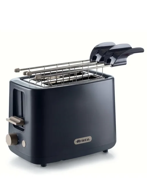 ARIETE Тостер для хлеба Breakfast Line 2 ломтика, с поддоном, черный, фото 8