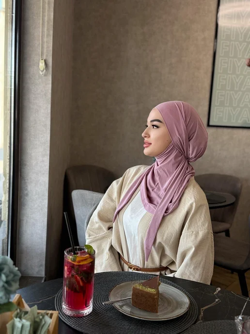 HABIBI Балаклава на завязке ( Мадонна ), розовый, фото 4