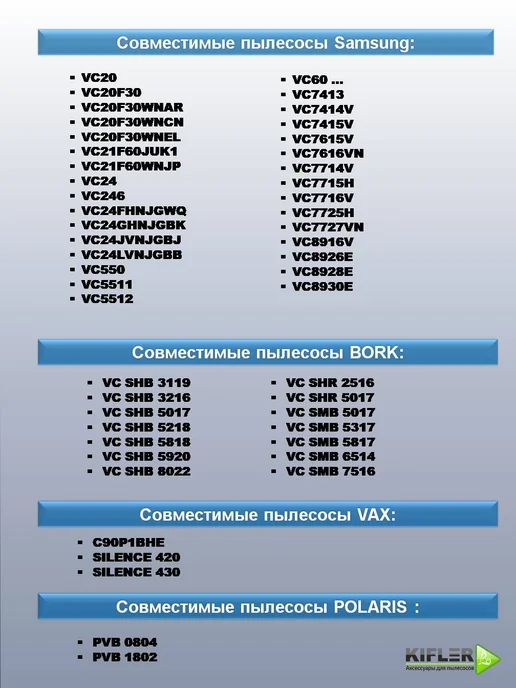 KIFLER Мешок для пылесоса Samsung многоразовый, вариант, фото 8