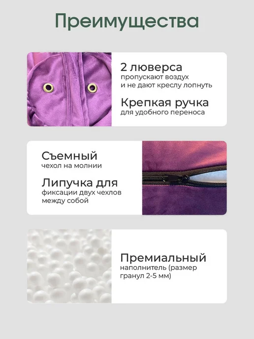 МиланаТекстиль37 Кресло мешок груша 3XL, вариант, фото 3