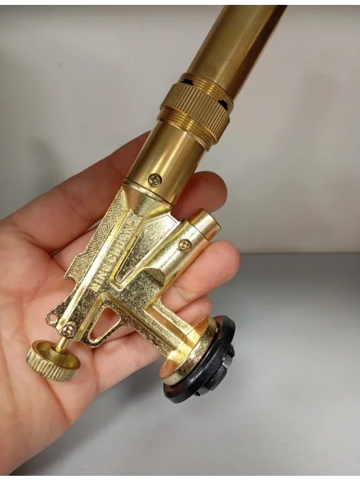 XXX1 Газовая горелка для баллона латунь с пьезоподжигом 985, желтый, 1 шт, фото 2