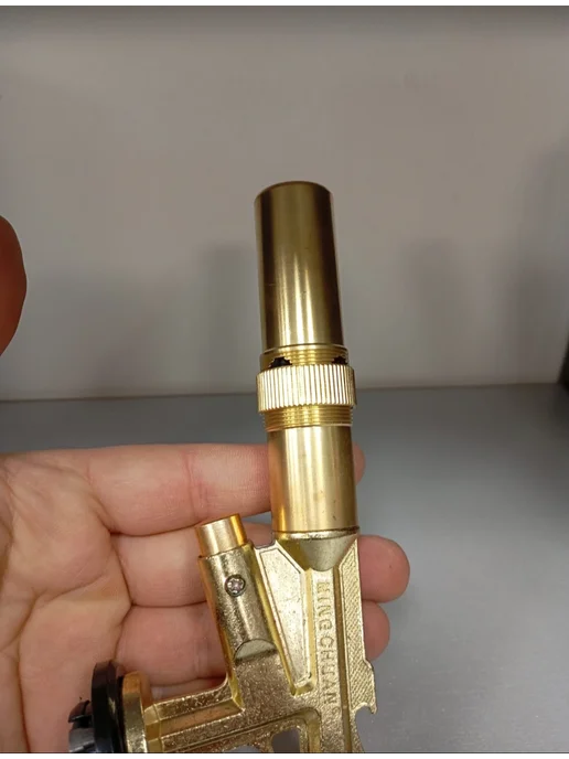 XXX1 Газовая горелка для баллона латунь с пьезоподжигом 985, желтый, 1 шт, фото 5
