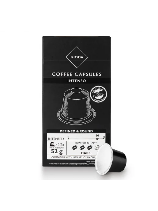 Rioba Кофе в капсулах Intenso для Nespresso, 10 шт, 52 г, 10 шт, 52 г