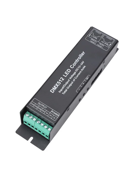 Контроллер DMX512 512Декодер 4 канала 12-24V DC, вариант, фото 7