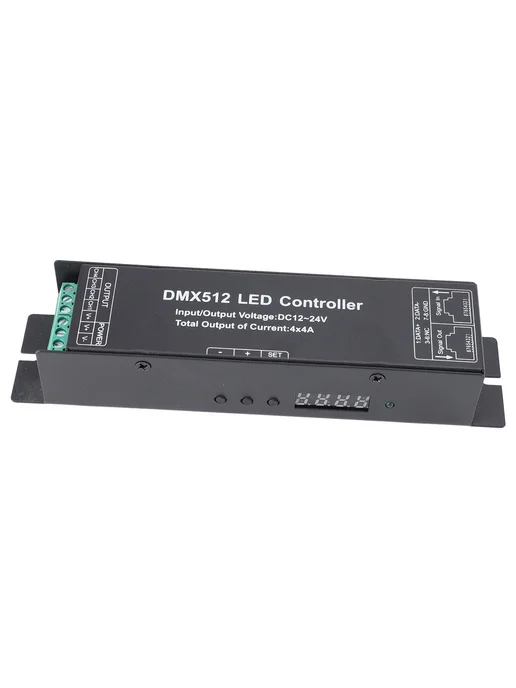 Контроллер DMX512 512Декодер 4 канала 12-24V DC, вариант, фото 8