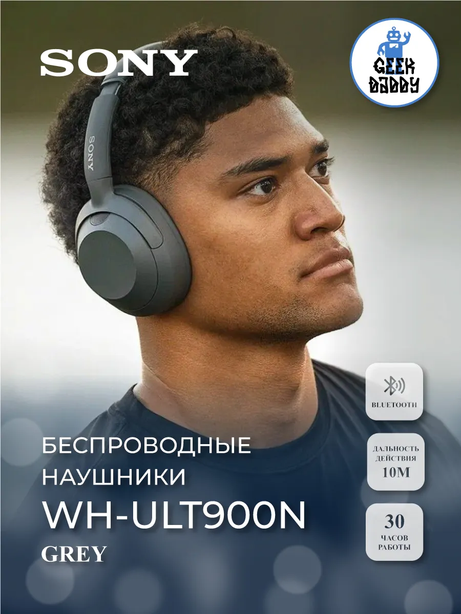SONY Наушники беспроводные большие с шумоподавлением WH-ULT900N