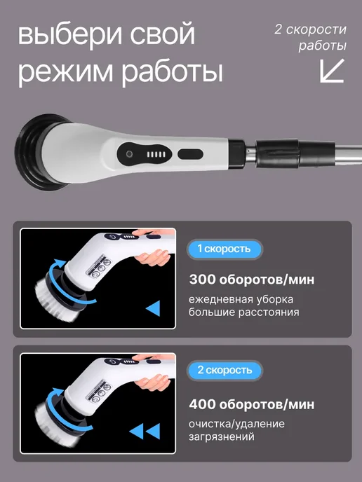 Электрощетка для уборки дома, черный, фото 7
