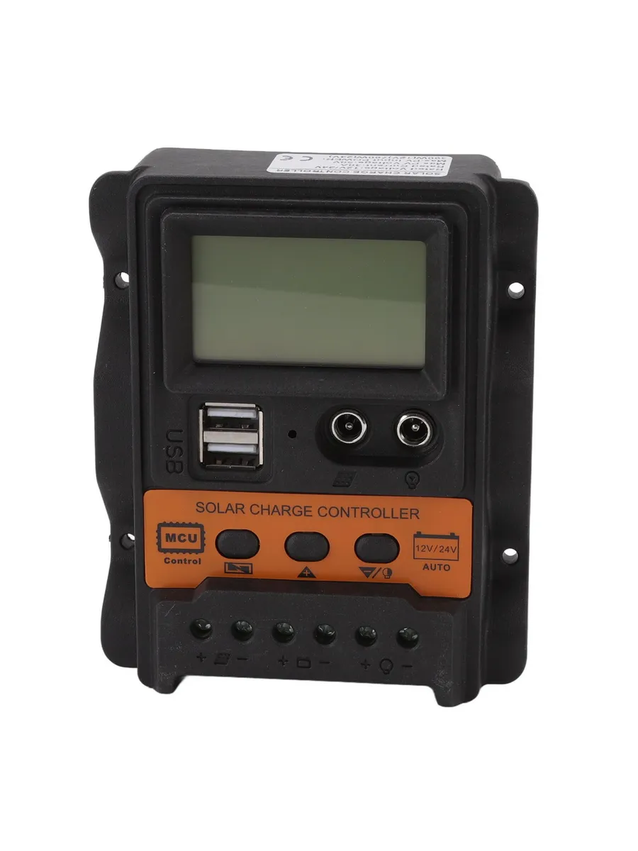 Контроллер заряда PWM 12/24В USB, ЖК, 30А