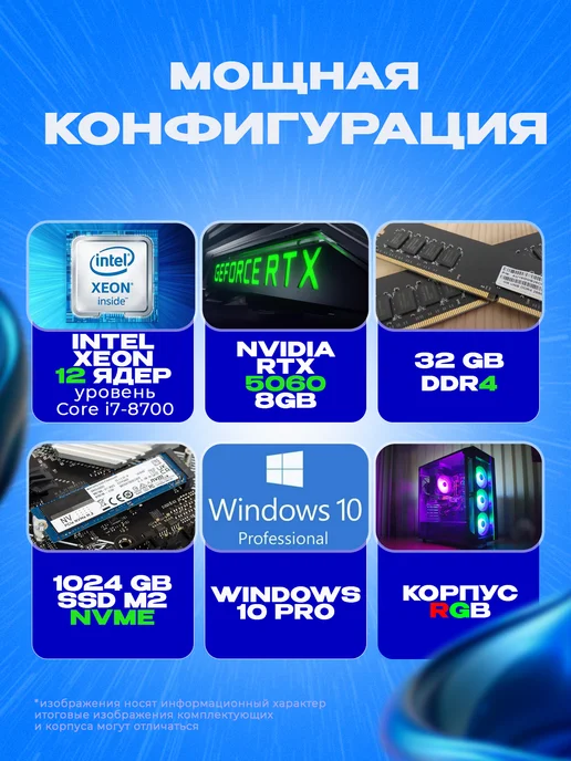 Level Rush Игровой компьютер уровня Core i7 RTX 5060 SSD 1024 32 ГБ, 32 ГБ, фото 2