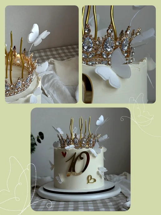 Flying shop Украшение для торта съедобные вафельные бабочки, вариант, фото 6