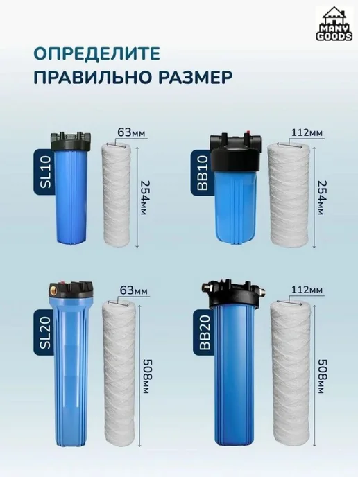 Картридж антибактериальный обезжелезивающий SL10 5 мкм, Картридж антибактериальный обезжелезивающий SL10, фото 5