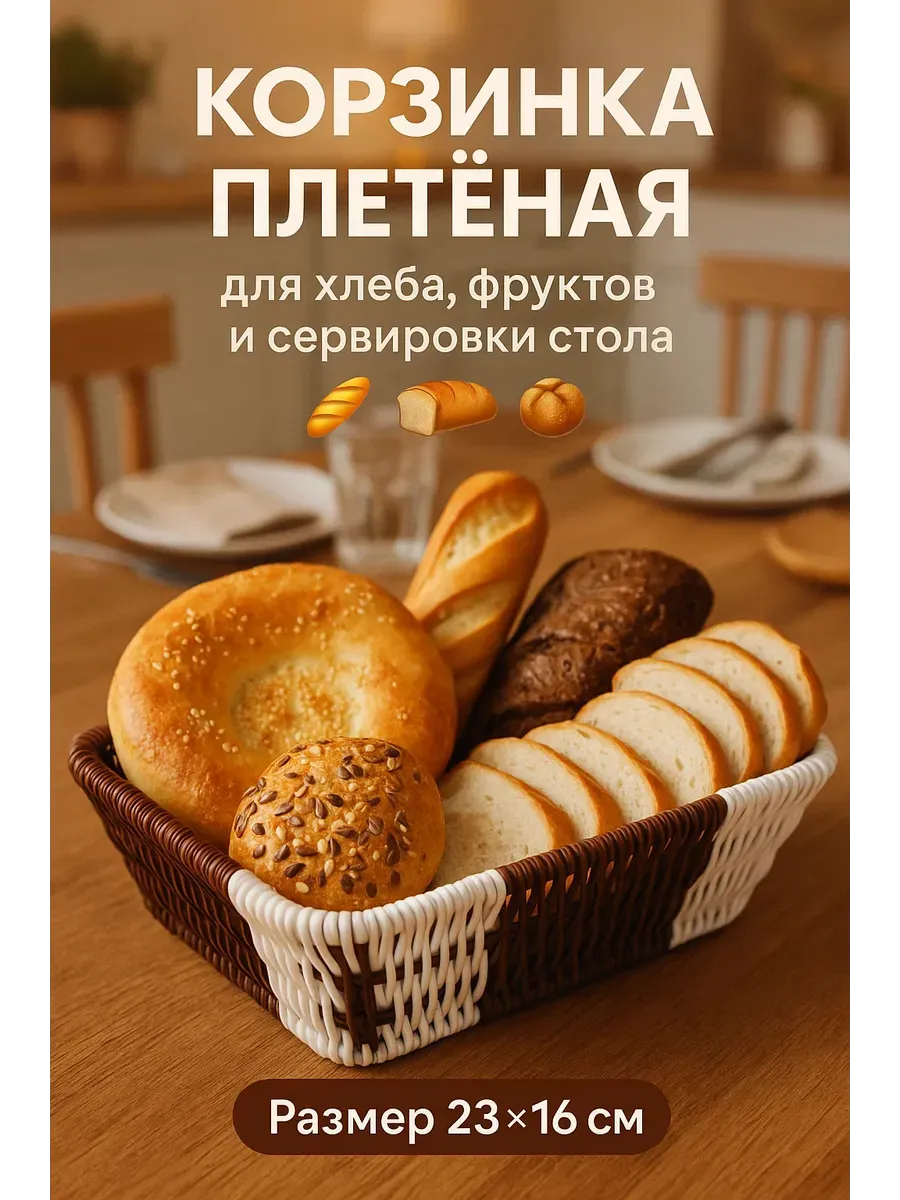 Хлебница плетеная корзина для хлеба