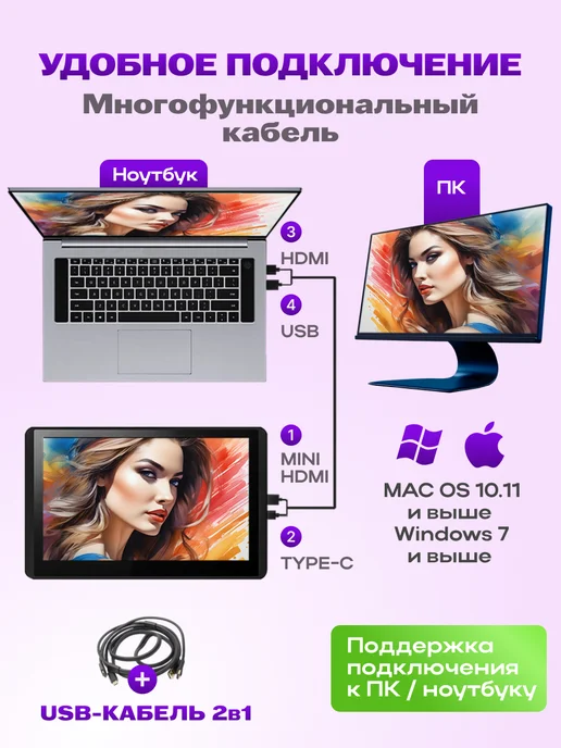 Sundays Графический планшет для компьютера, рисования, с экраном, черный, фото 6