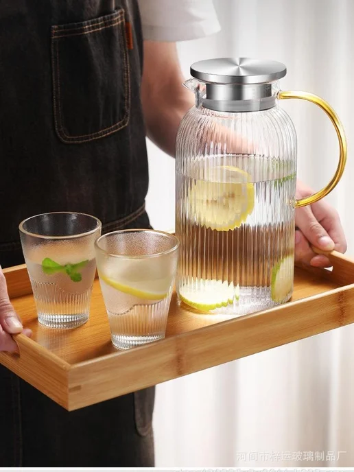 Кувшин для воды стеклянный с крышкой 1,9 л, Conflate, 1,9 л, фото 5