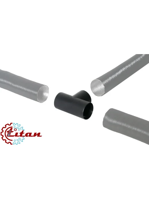 titan-автокондиционеры Тройник Т-образный без разделителя потоков D60 TITAN, вариант, фото 2