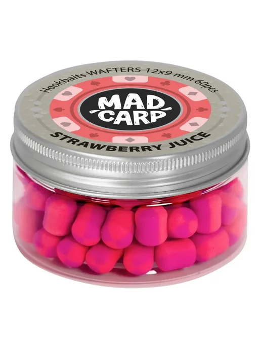 Mad Carp Baits Бойлы нейтральные 12 х 9 мм Клубничный Сок Мэд Карп, 12x9 мм, фото 2