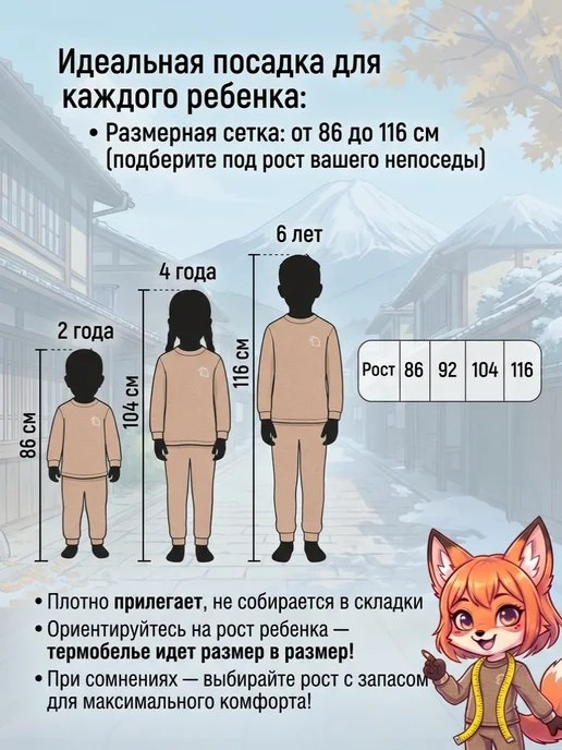 Термобелье детское комплект штаны и кофта, вариант, фото 8