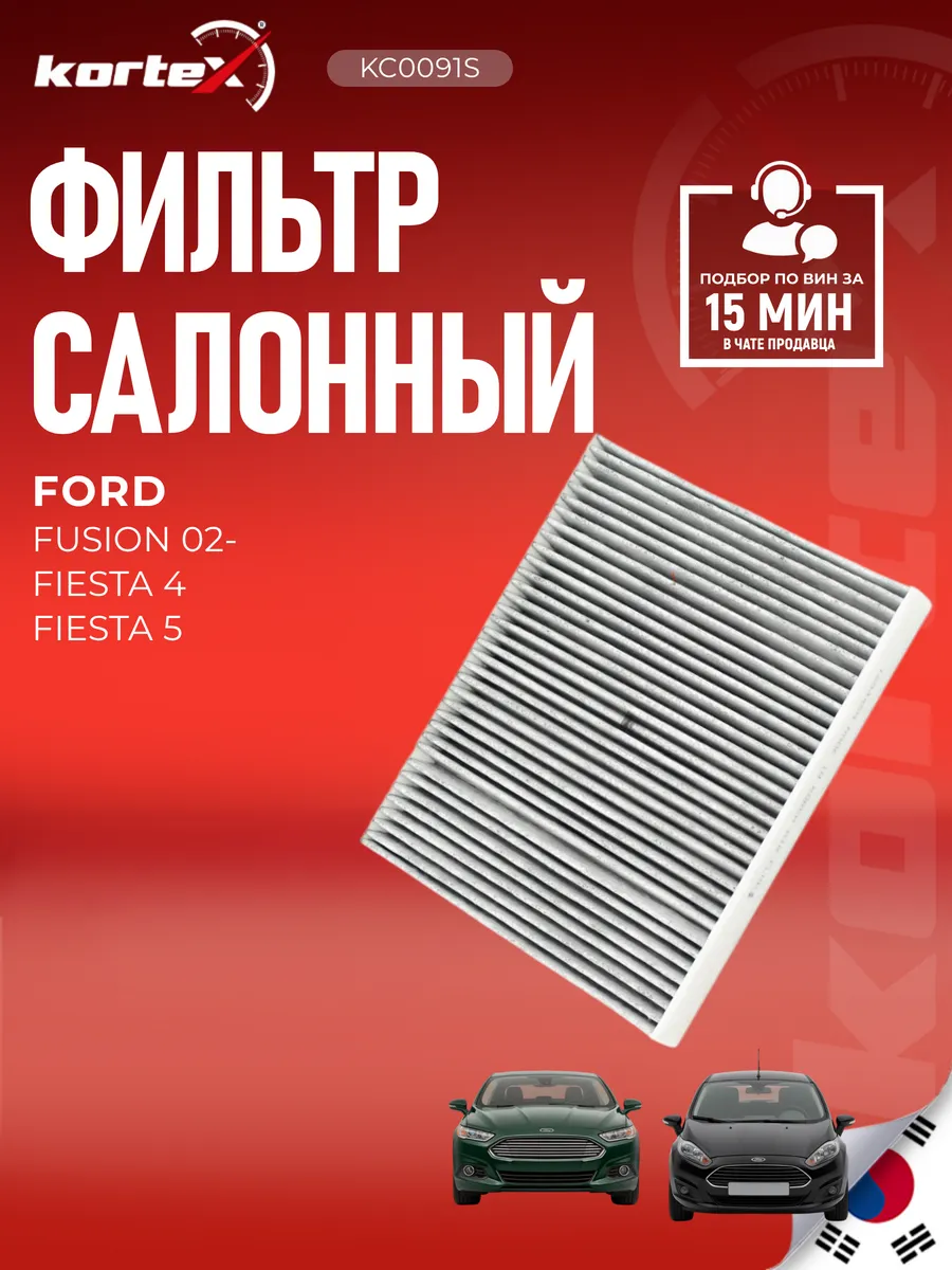 Фильтр салонный Форд Фьюжн Фиеста угольный